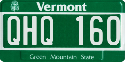 VT license plate QHQ160