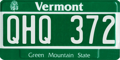 VT license plate QHQ372
