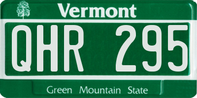 VT license plate QHR295