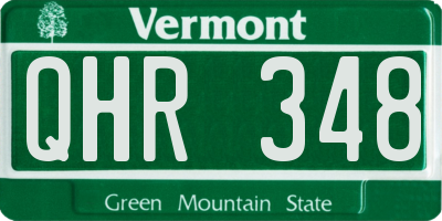 VT license plate QHR348