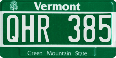 VT license plate QHR385