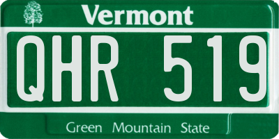 VT license plate QHR519