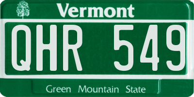 VT license plate QHR549