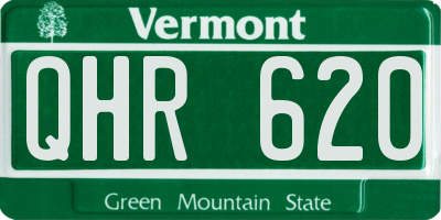 VT license plate QHR620