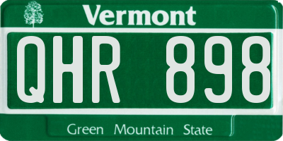 VT license plate QHR898