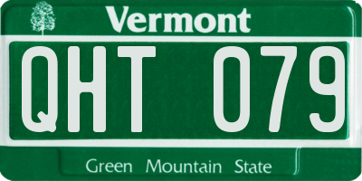 VT license plate QHT079