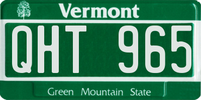 VT license plate QHT965