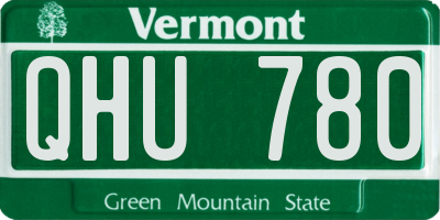 VT license plate QHU780