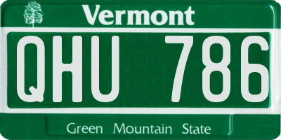 VT license plate QHU786