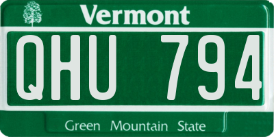 VT license plate QHU794