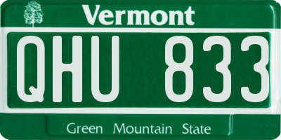 VT license plate QHU833