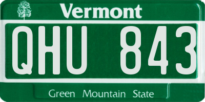VT license plate QHU843