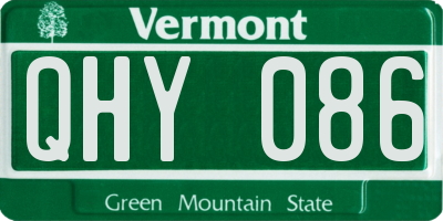 VT license plate QHY086
