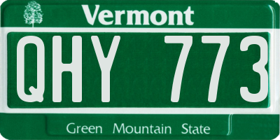 VT license plate QHY773
