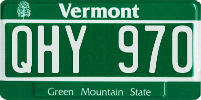 VT license plate QHY970
