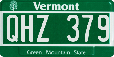 VT license plate QHZ379