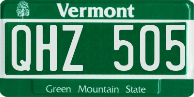 VT license plate QHZ505