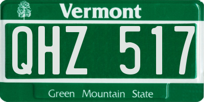 VT license plate QHZ517