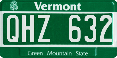 VT license plate QHZ632