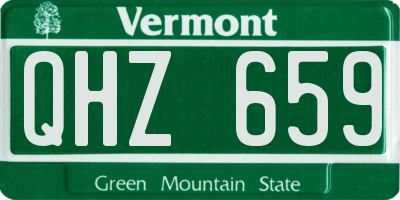 VT license plate QHZ659