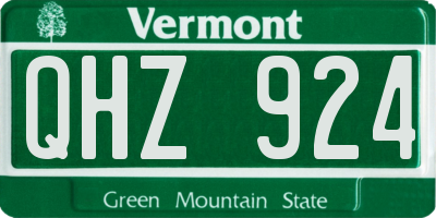VT license plate QHZ924