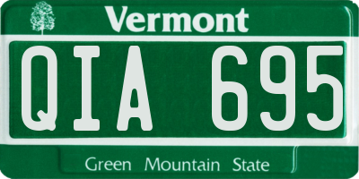 VT license plate QIA695