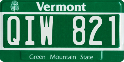 VT license plate QIW821