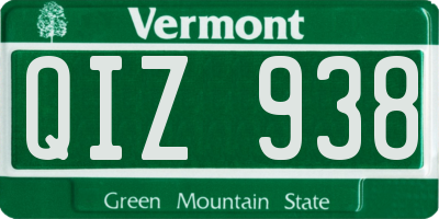 VT license plate QIZ938
