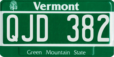 VT license plate QJD382