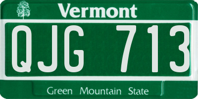 VT license plate QJG713