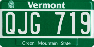 VT license plate QJG719