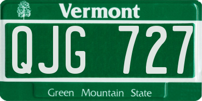 VT license plate QJG727