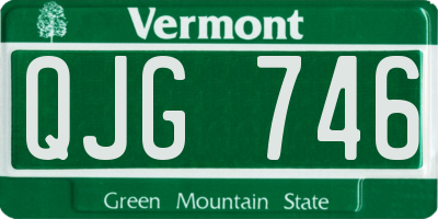 VT license plate QJG746