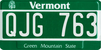 VT license plate QJG763