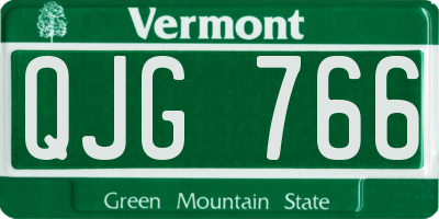 VT license plate QJG766