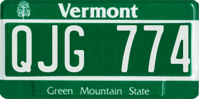 VT license plate QJG774