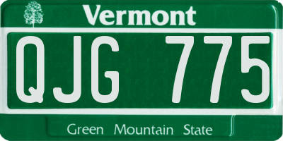 VT license plate QJG775