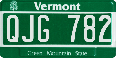 VT license plate QJG782