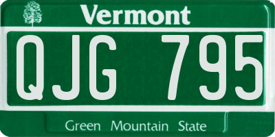 VT license plate QJG795