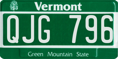 VT license plate QJG796