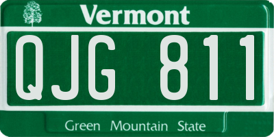 VT license plate QJG811