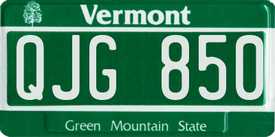 VT license plate QJG850