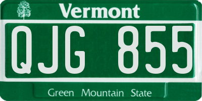 VT license plate QJG855