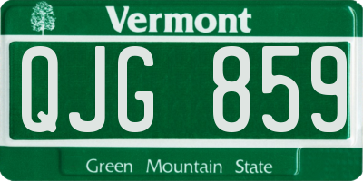 VT license plate QJG859