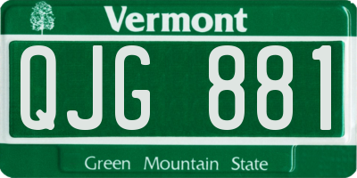 VT license plate QJG881
