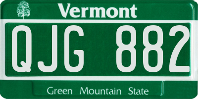 VT license plate QJG882