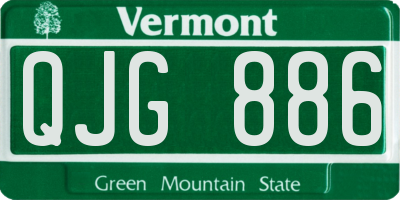 VT license plate QJG886