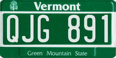 VT license plate QJG891