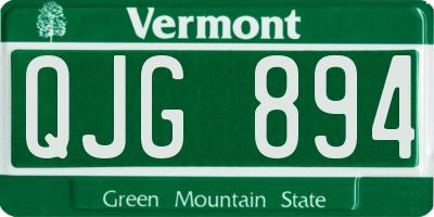 VT license plate QJG894