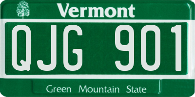 VT license plate QJG901
